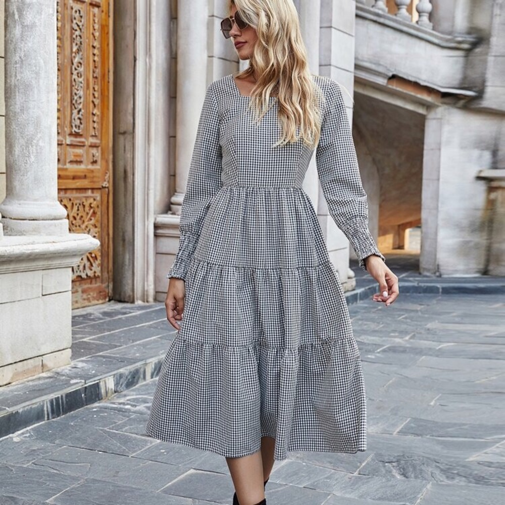 Size S Gingham Midi Dress